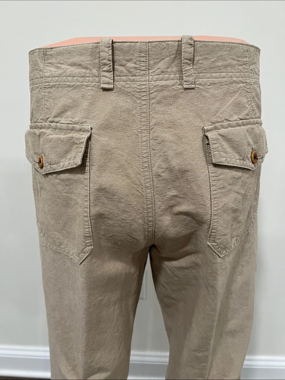 Banana Republic Relaxed Fit Linen/Cotton Blend Casual Pants Size 35/32